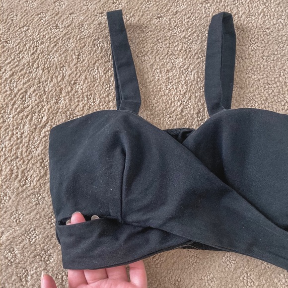 Black Slit Top - Picture 2 of 2